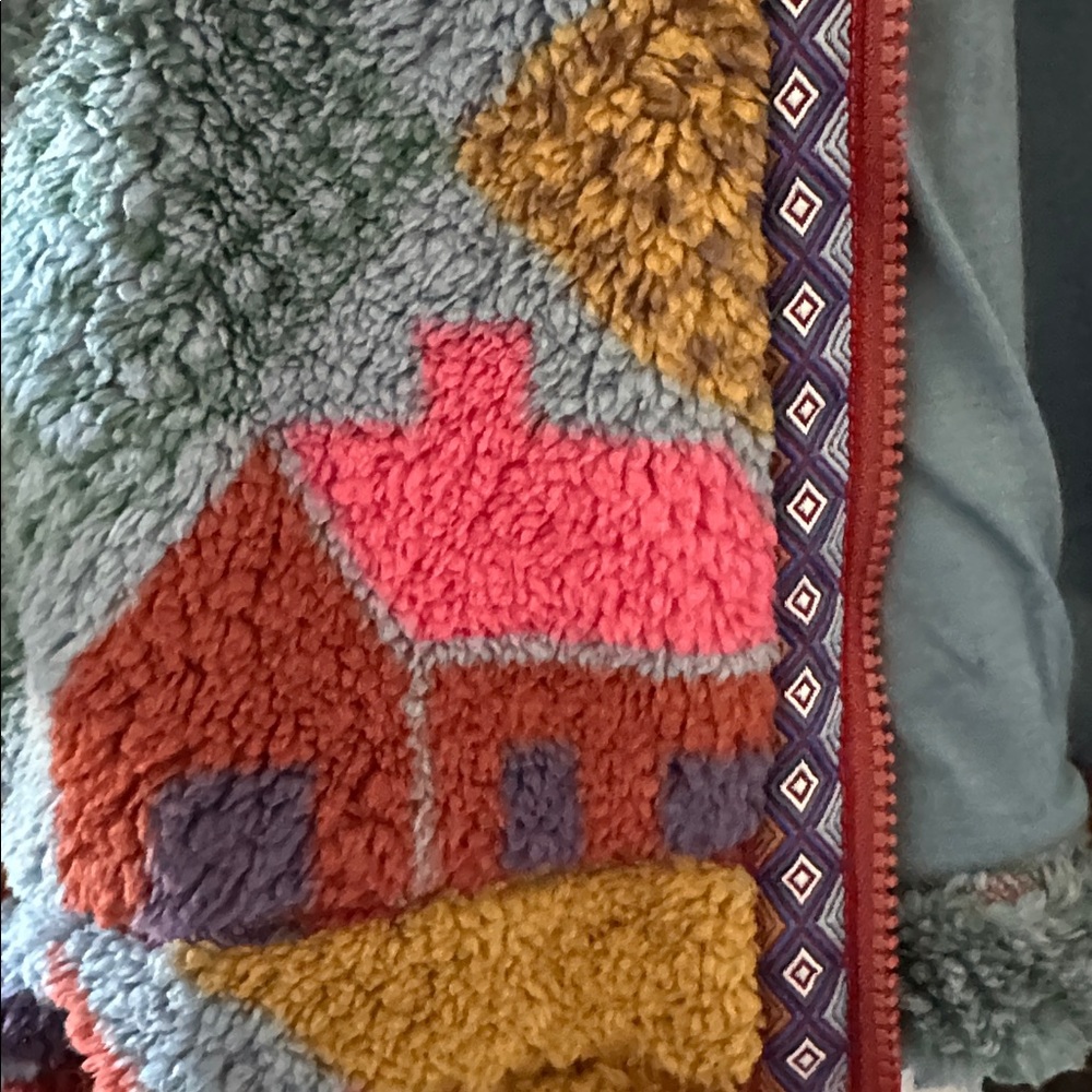 BDG Multicolor Geometric Teddy Jacket - Picture 4 of 5